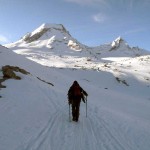 contornando la morena dopo il rifugio