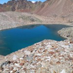 lago gelato dall'alto