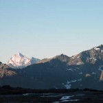 panorama al mattino da plan de la sabla con al centro la tersiva