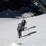 salita sul ghiacciaio del mont gelé