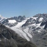 panorama a est dal mont blanc de cheilon al gruppo del rosa