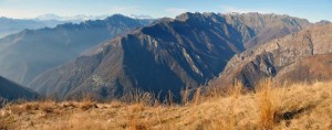 parco della valgrande dal pizzo pernice con l'abitato di cicogna