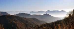 primi panorami sulle vette del verbano