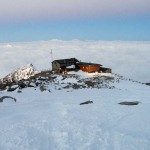 partenza all'alba dal rifugio