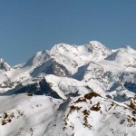 zoomata sui breithorn e gruppo del rosa