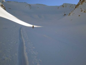 verso il masso isolato sulla destra