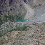 lago blu nella comba di verra