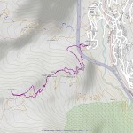 Mt. Brisè, colletto quota 2160 mappa itinerario