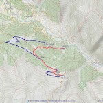 cabane brunet mappa itinerario (rosso sentiero-blu strada)