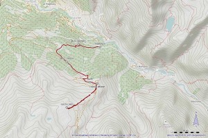 comba sery quota 2489 mappa itinerario