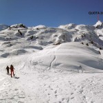 partenza dal rifugio a des la punta