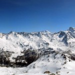 verso sud con in fondo il gran paradiso