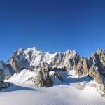 monte bianco con punta helbronner e rif torino