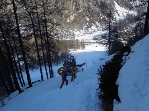 sopra l'arrivo dello skilift